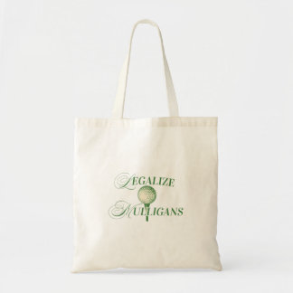 Legalise Mulligans Funny Golfing Golf Player Quote Tote Bag