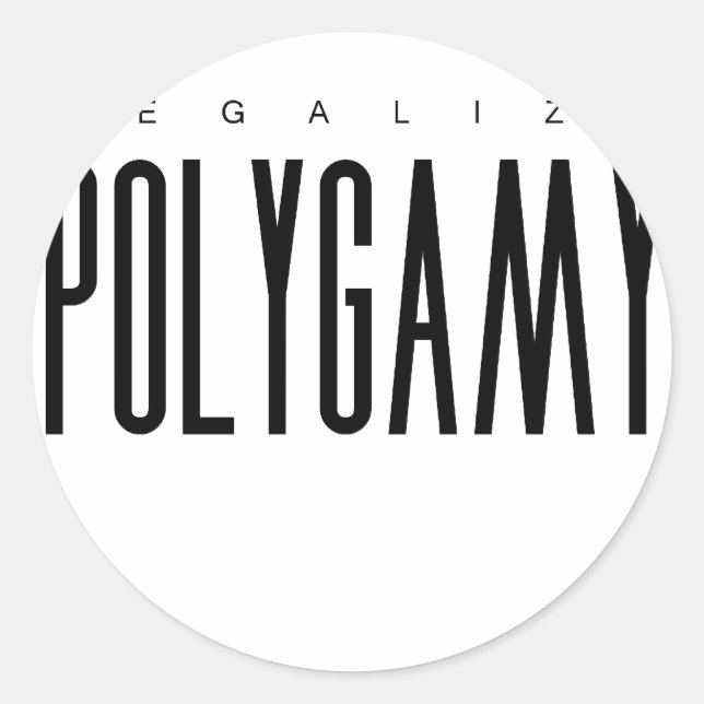 Legalise Polygamy Classic Round Sticker (Front)