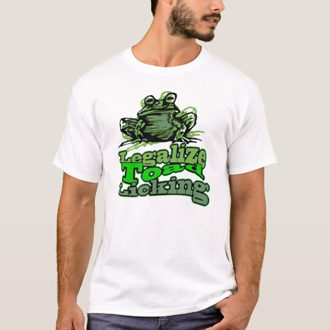 Legalise Toad Licking T-Shirt (Front)