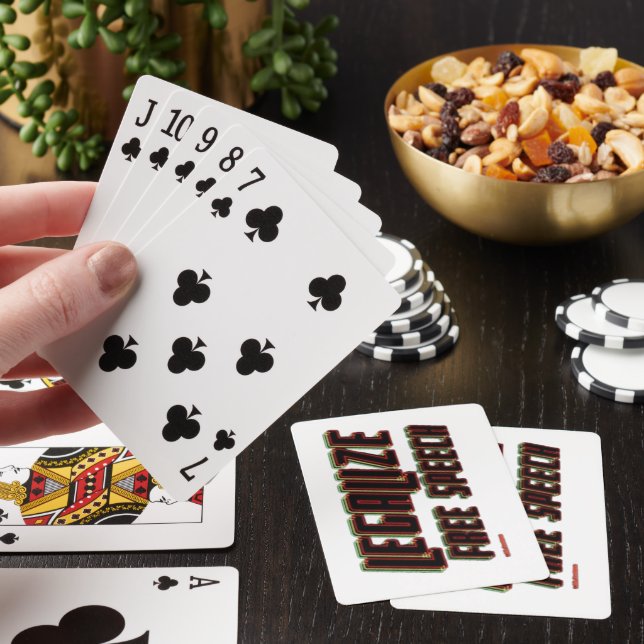LEGALIZE FREE SPEECH  PLAYING CARDS (In Situ)