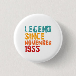 Legend 1955 70th Birthday Gifts for Men Women 70 Y 3 Cm Round Badge