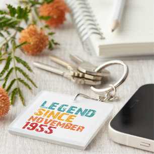 Legend 1955 70th Birthday Gifts for Men Women 70 Y Key Ring