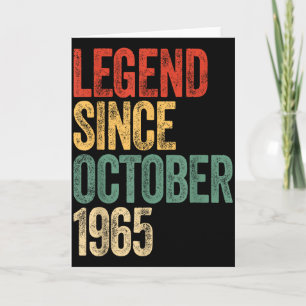Legend 1965 60th Birthday For Men Women 60 Years O Card