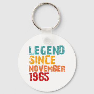 Legend 1965 60th Birthday Gifts for Men Women 60 Y Key Ring