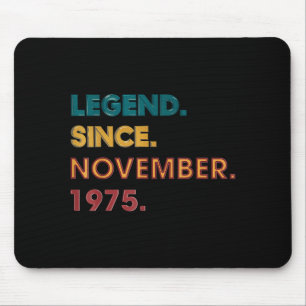 Legend 1975 50th Birthday For Men Women 50 Year Ol Mouse Pad