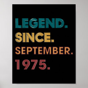 Legend 1975 50th Birthday Gifts For Men Women 50 Y Poster