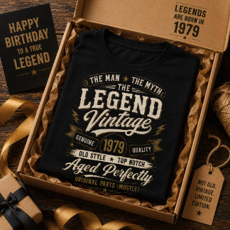 Legend 1979 Aged Perfectly Retro 47th Birthday T-Shirt