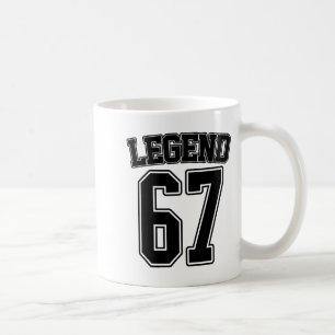 Legend 67 Six Seven Srts Number Varsity Team 67th  Coffee Mug