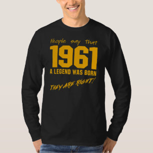 Legend Born 1961 Birthday Vintage Celebration T-Shirt