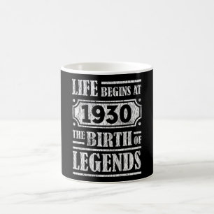 Legend Born in 1930 Retro Vintage Birthday Gift Coffee Mug
