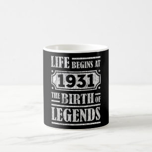 Legend Born in 1931 Retro Vintage Birthday Gift Coffee Mug