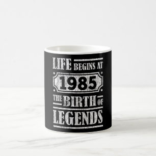 Legend Born in 1985 Retro Vintage Birthday Gift Coffee Mug