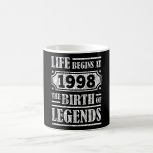 Legend Born in 1998 Retro Vintage Birthday Gift Coffee Mug