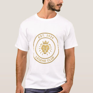 Legend Club Lion Crown Emblem Hoodie - Luxury Gold T-Shirt