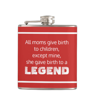 Legend Funny Saying Typography Hip Flask