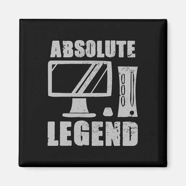 Legend Funny Video Game Player Quote Pc Gaming Rig Magnet (Front)
