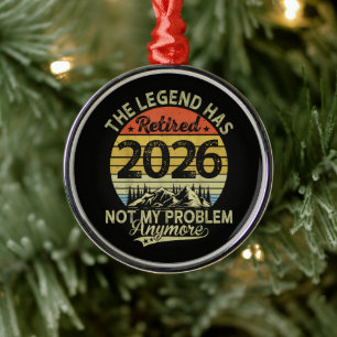Legend Has Retired 2026 Not My Problem Metal Tree Decoration