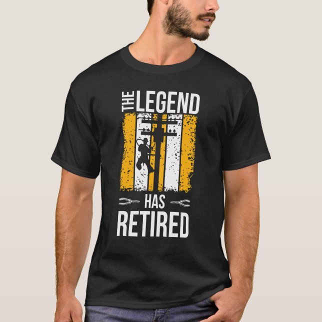 Legend Has Retired Lineman Retirement T-Shirt (Front)
