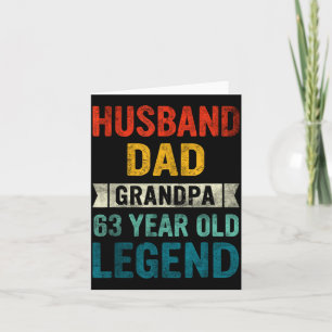 Legend Husband Dad Grandpa 63 Illustration Card