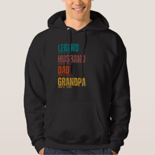 Legend Husband Dad Grandpa Retro Custom Since Year Hoodie