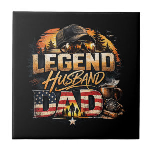 Legend Husband Dad Tile