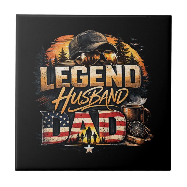 Legend Husband Dad Tile (Front)