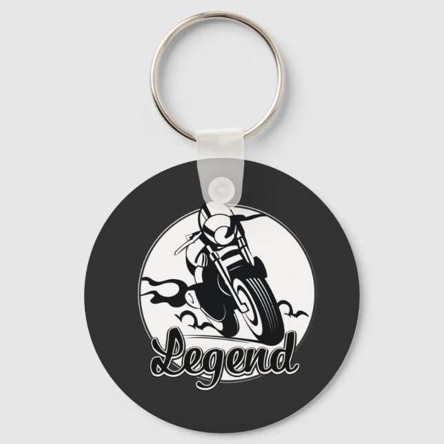 Legend Motorcycle T-Shirt Key Ring (Front)