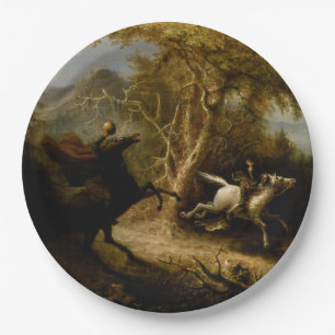 Legend of Headless Horseman Halloween Ghost Paper Plate