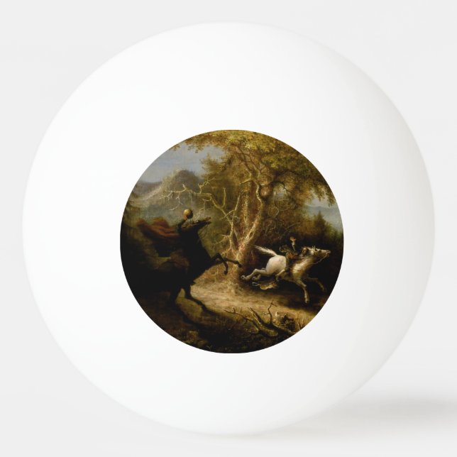 Legend of Headless Horseman Halloween Ghost Ping Pong Ball (Front)