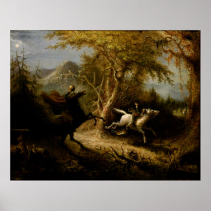 Legend of Headless Horseman Halloween Ghost Poster