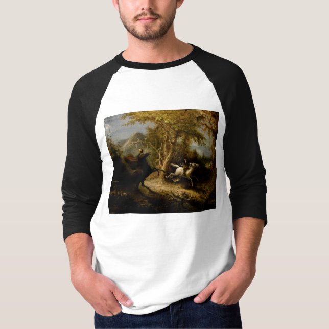 Legend of Headless Horseman Halloween Ghost T-Shirt (Front)