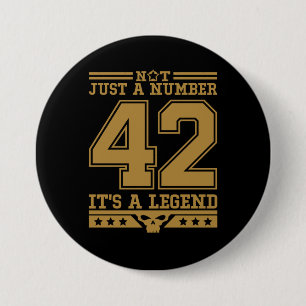 Legend of Number 42 7.5 Cm Round Badge