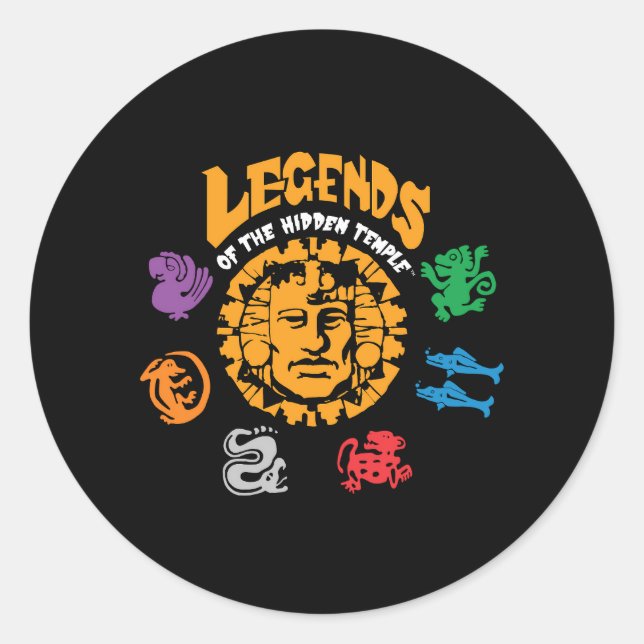 Legend Of The Hidden Temple Team Symbols Classic Round Sticker (Front)