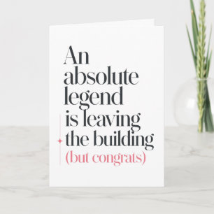 Legend Retirement Farewell for Coworker Card