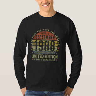 Legend September 1988 Vintage 36th Birthday Made i T-Shirt