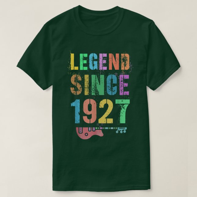 LEGEND Since 1927 Awesome Rockstar 95th Birthday G T-Shirt (Design Front)