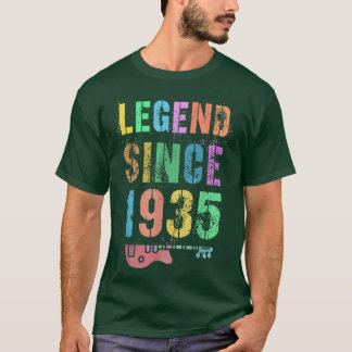 LEGEND Since 1935 Awesome Rockstar 87th Birthday G T-Shirt