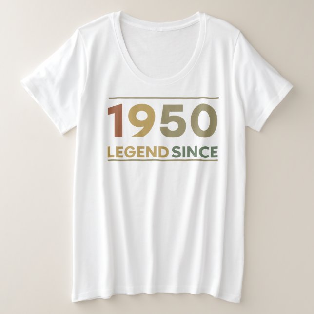 Legend Since 1950 Plus Size T-Shirt (Design Front)
