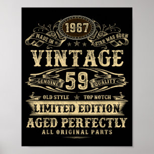Legend Since 1967 Vintage 59th Birthday For Him Poster
