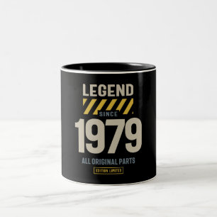 Legend Since 1979 44th birthday Two-Tone Coffee Mug