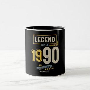 Legend Since 1990 33rd birthday Two-Tone Coffee Mug