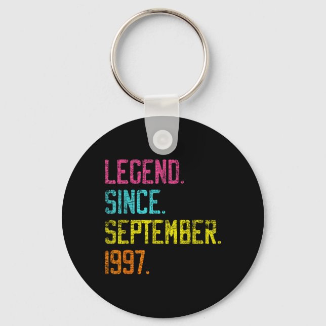 Legend Since 1997 Birthday Gift 25th Birthday Key Ring (Front)