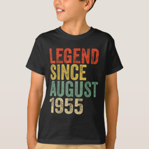 Legend Since August 1955 70th Birthday Vibes 70 Ye T-Shirt