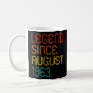 Legend Since August 1963 Retro 59 Years Old 59th B Coffee Mug