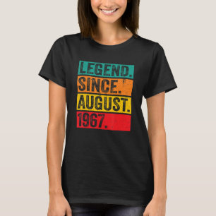 Legend Since August 1967 55th Birthday Retro 55 Ye T-Shirt