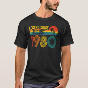 Legend Since August 1980 42nd Birthday Vintage 42  T-Shirt