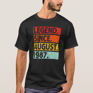 Legend Since August 1987 Vintage 35 Years Old 35th T-Shirt