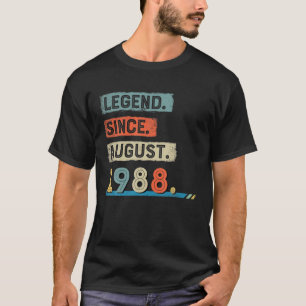 Legend Since August 1988 33Rd Birthday Men T-Shirt