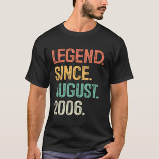 Legend Since August 2006 17Th For T-Shirt