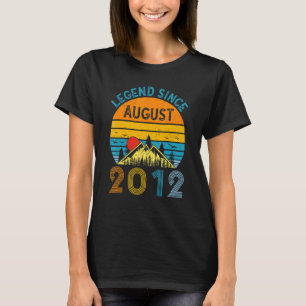 Legend Since August 2012 10th Birthday Vintage 10 T-Shirt